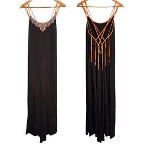 Tenax SS16 beaded‎ strappy resort maxi dress